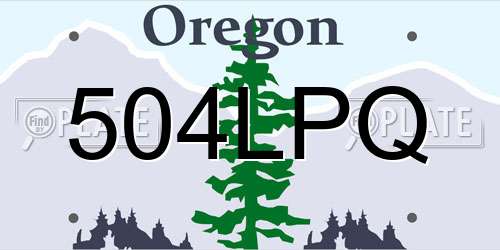 504LPQ Oregon License Plate