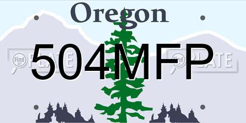 504MFP Oregon License Plate