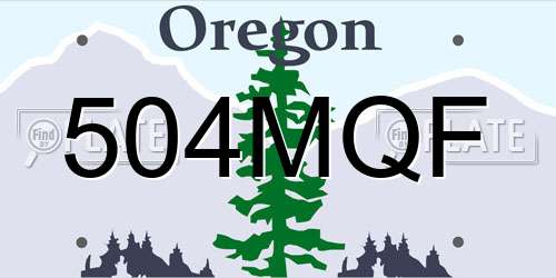 504MQF Oregon License Plate