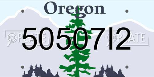 50507I2 Oregon License Plate