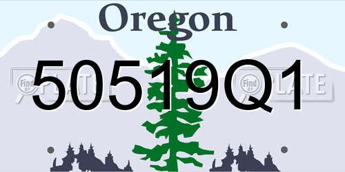 50519Q1 Oregon License Plate