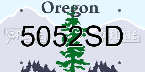5052SD Oregon License Plate
