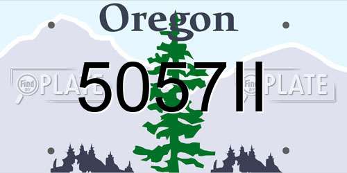 5057II Oregon License Plate