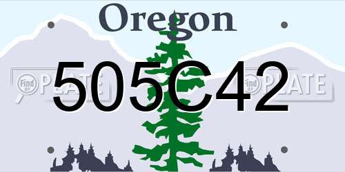 505C42 Oregon License Plate