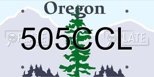 505CCL Oregon License Plate