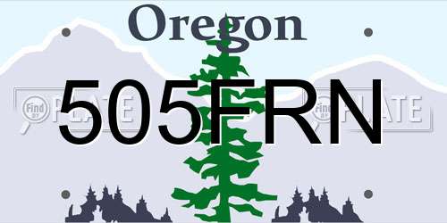 505FRN Oregon License Plate