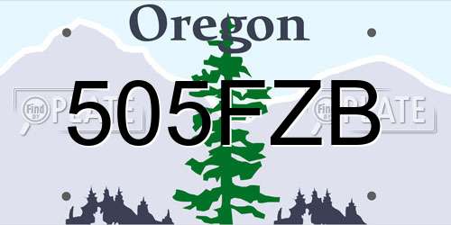 505FZB Oregon License Plate