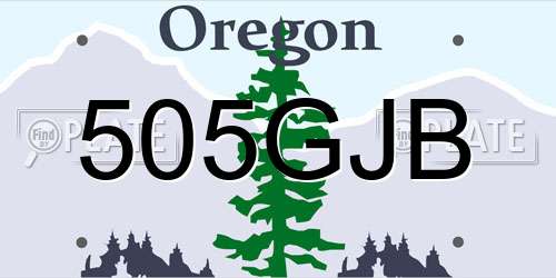 505GJB Oregon License Plate
