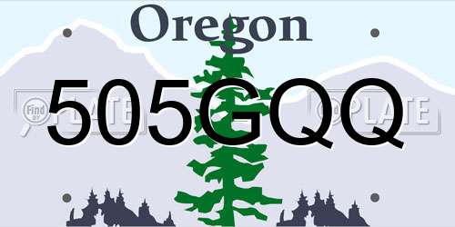 505GQQ Oregon License Plate
