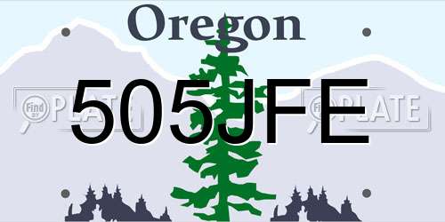505JFE Oregon License Plate