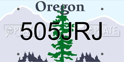 505JRJ Oregon License Plate