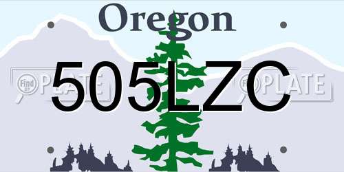 505LZC Oregon License Plate