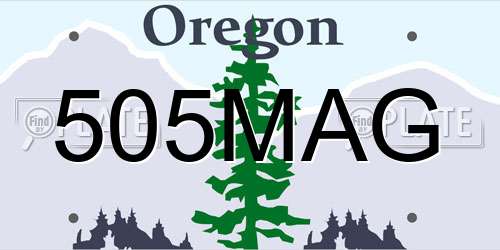 505MAG Oregon License Plate