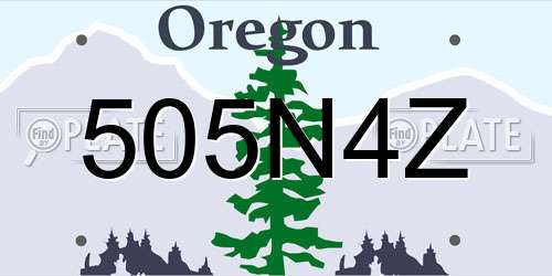 505N4Z Oregon License Plate