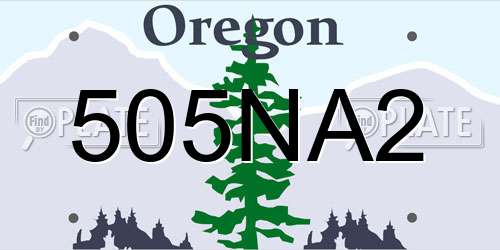 505NA2 Oregon License Plate