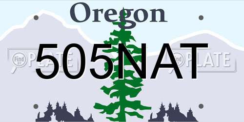 505NAT Oregon License Plate