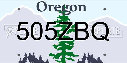 505ZBQ Oregon License Plate