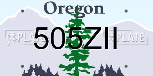 505ZII Oregon License Plate