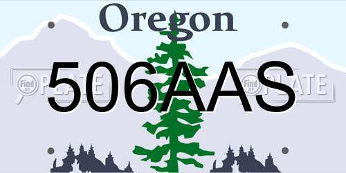 506AAS Oregon License Plate