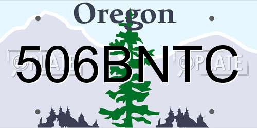 506BNTC Oregon License Plate