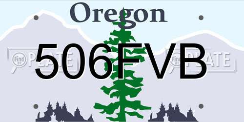 506FVB Oregon License Plate