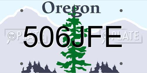 506JFE Oregon License Plate