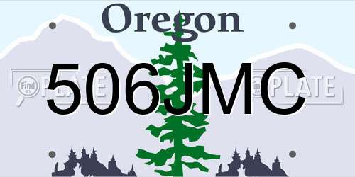 506JMC Oregon License Plate