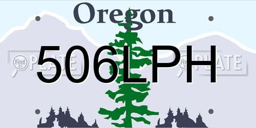 506LPH Oregon License Plate