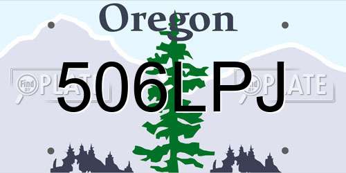506LPJ Oregon License Plate