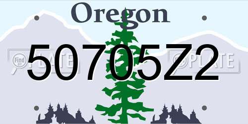 50705Z2 Oregon License Plate