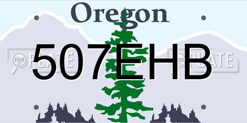 507EHB Oregon License Plate