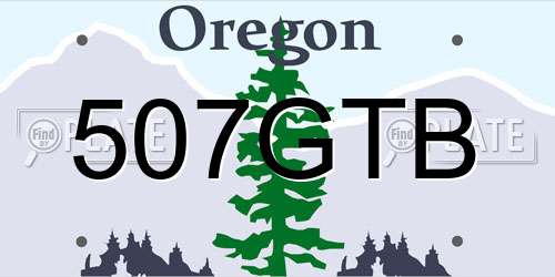 507GTB Oregon License Plate