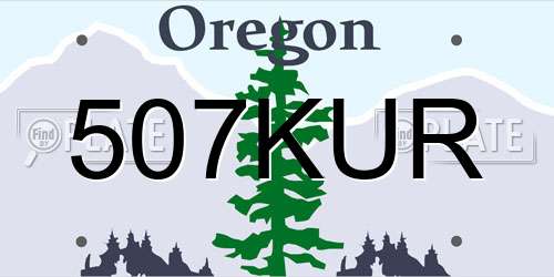 507KUR Oregon License Plate