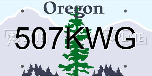 507KWG Oregon License Plate