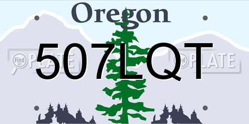 507LQT Oregon License Plate