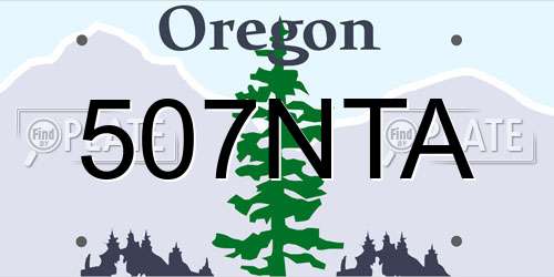 507NTA Oregon License Plate