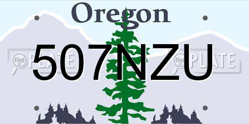 507NZU Oregon License Plate