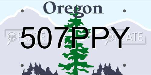 507PPY Oregon License Plate