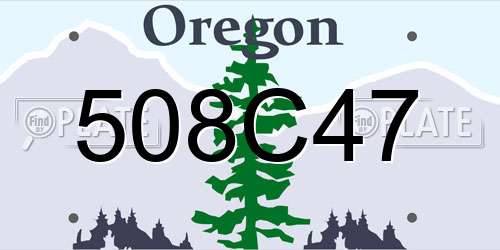 508C47 Oregon License Plate