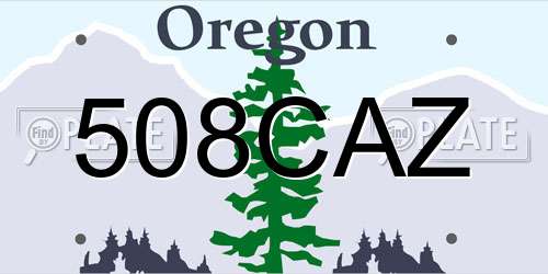 508CAZ Oregon License Plate
