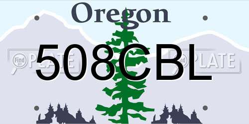 508CBL Oregon License Plate