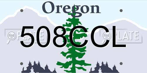 508CCL Oregon License Plate