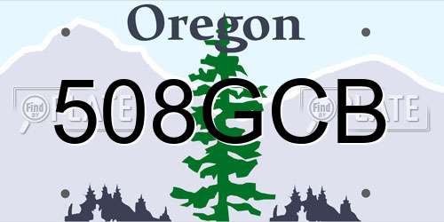 508GCB Oregon License Plate