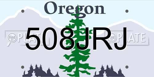 508JRJ Oregon License Plate