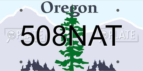 508NAT Oregon License Plate