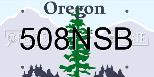 508NSB Oregon License Plate