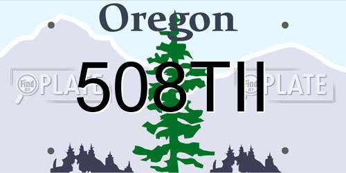 508TII Oregon License Plate
