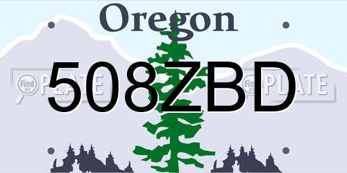 508ZBD Oregon License Plate