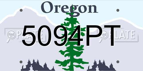 5094PT Oregon License Plate