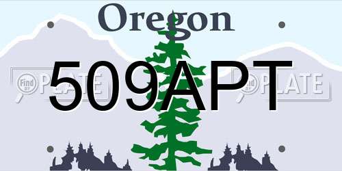 509APT Oregon License Plate